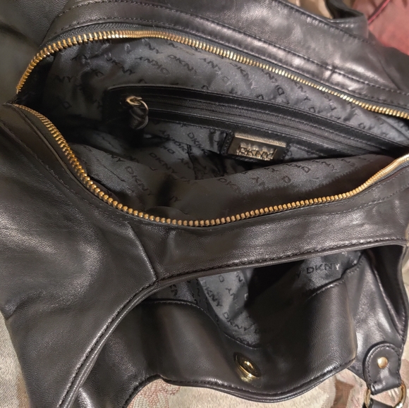 DKNY Black Leather Purse.     $150 - Picture 4 of 4